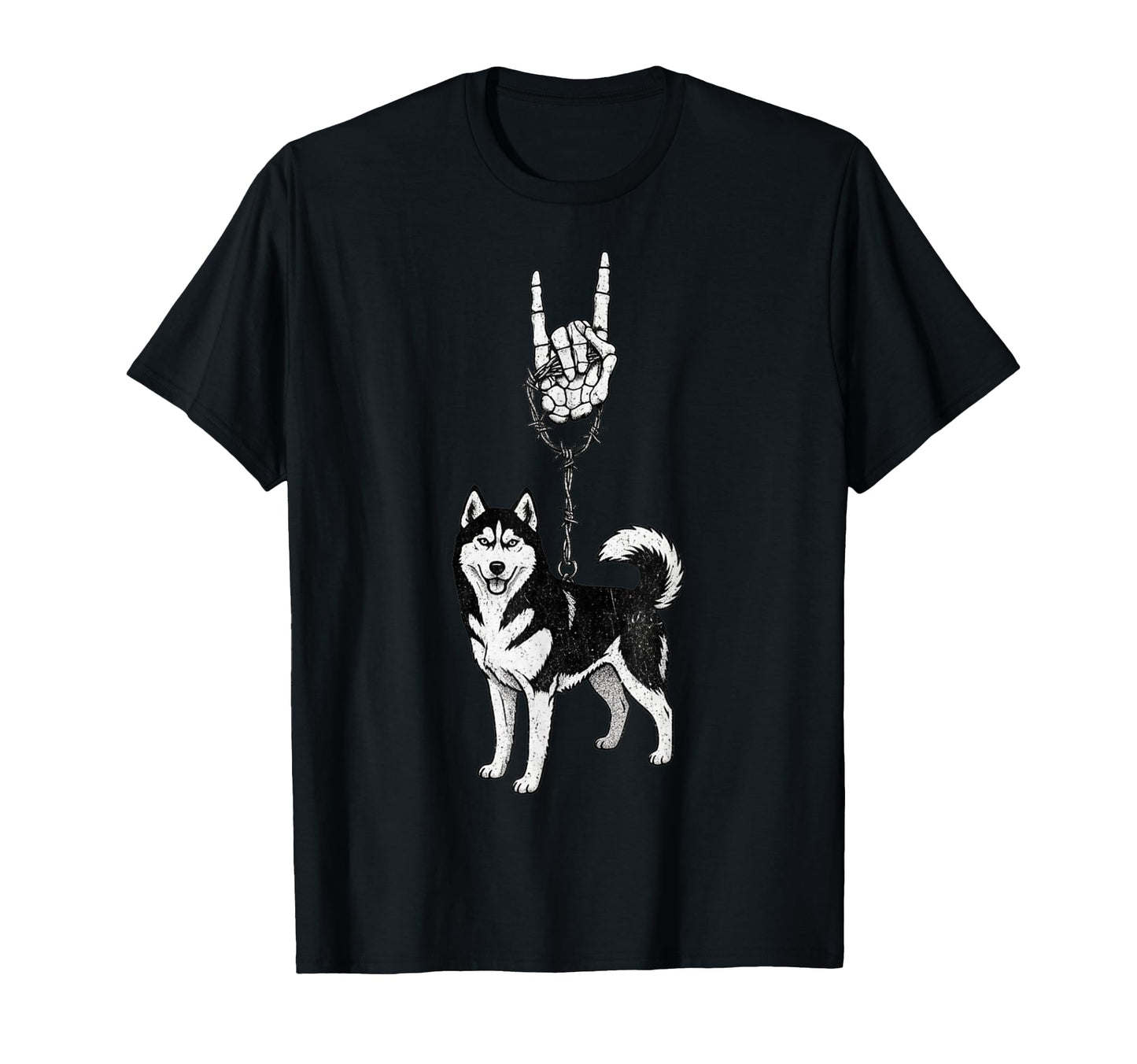 Siberian Husky Dog Mushing 90S Alt Metal T-Shirt - Trendy Graphic Men Women - T-Shirt, Sweatshirt, Hoodie