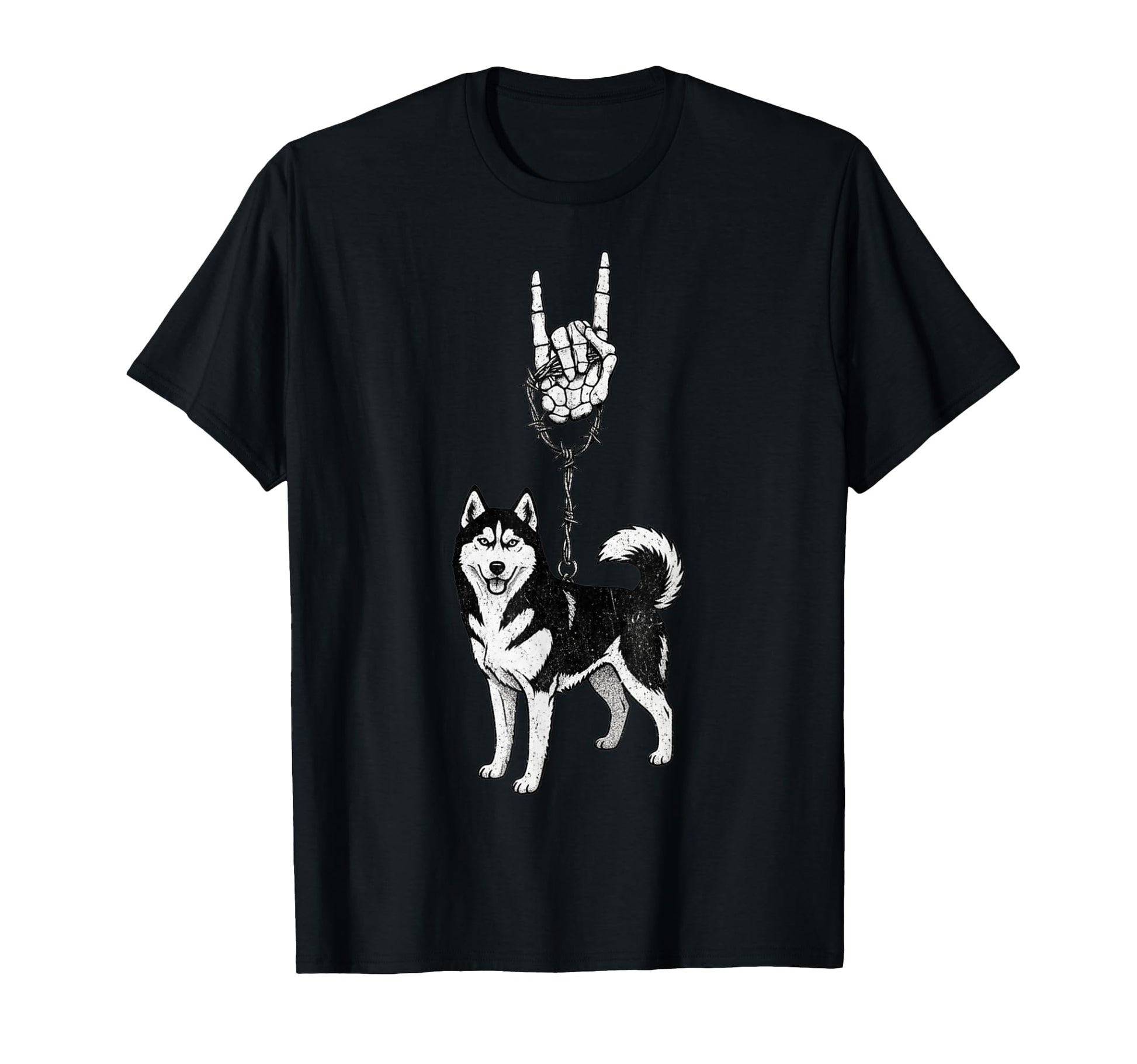 Siberian Husky Dog Mushing 90S Alt Metal T-Shirt - Trendy Graphic Men Women - T-Shirt, Sweatshirt, Hoodie