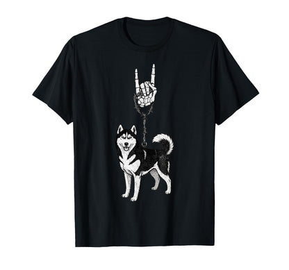 Siberian Husky Dog Mushing 90S Alt Metal T-Shirt - Trendy Graphic Men Women - T-Shirt, Sweatshirt, Hoodie