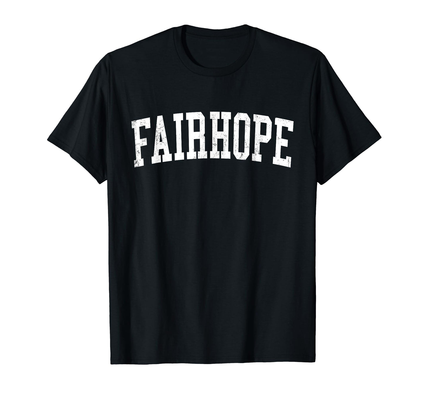 Fairhope Al Distressed White Varsity T-Shirt - Trendy Graphic for Adults - T-Shirt, Sweatshirt, Hoodie