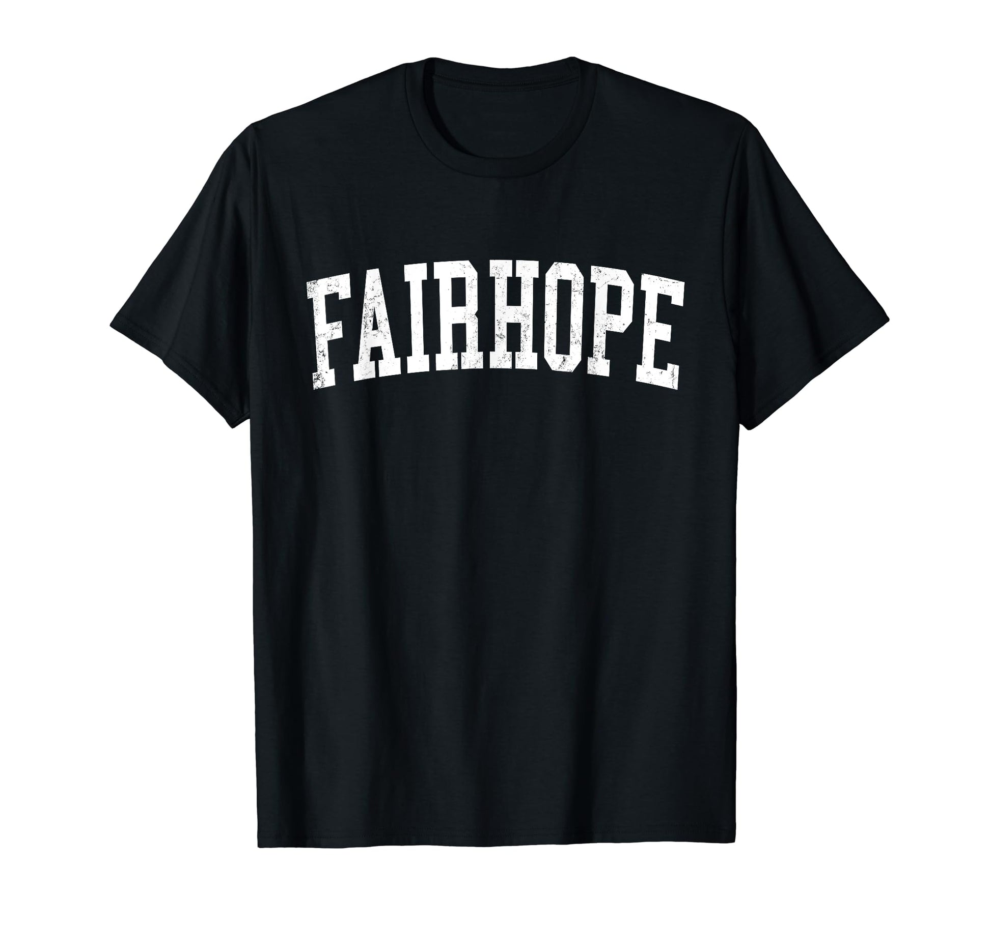 Fairhope Al Distressed White Varsity T-Shirt - Trendy Graphic for Adults - T-Shirt, Sweatshirt, Hoodie