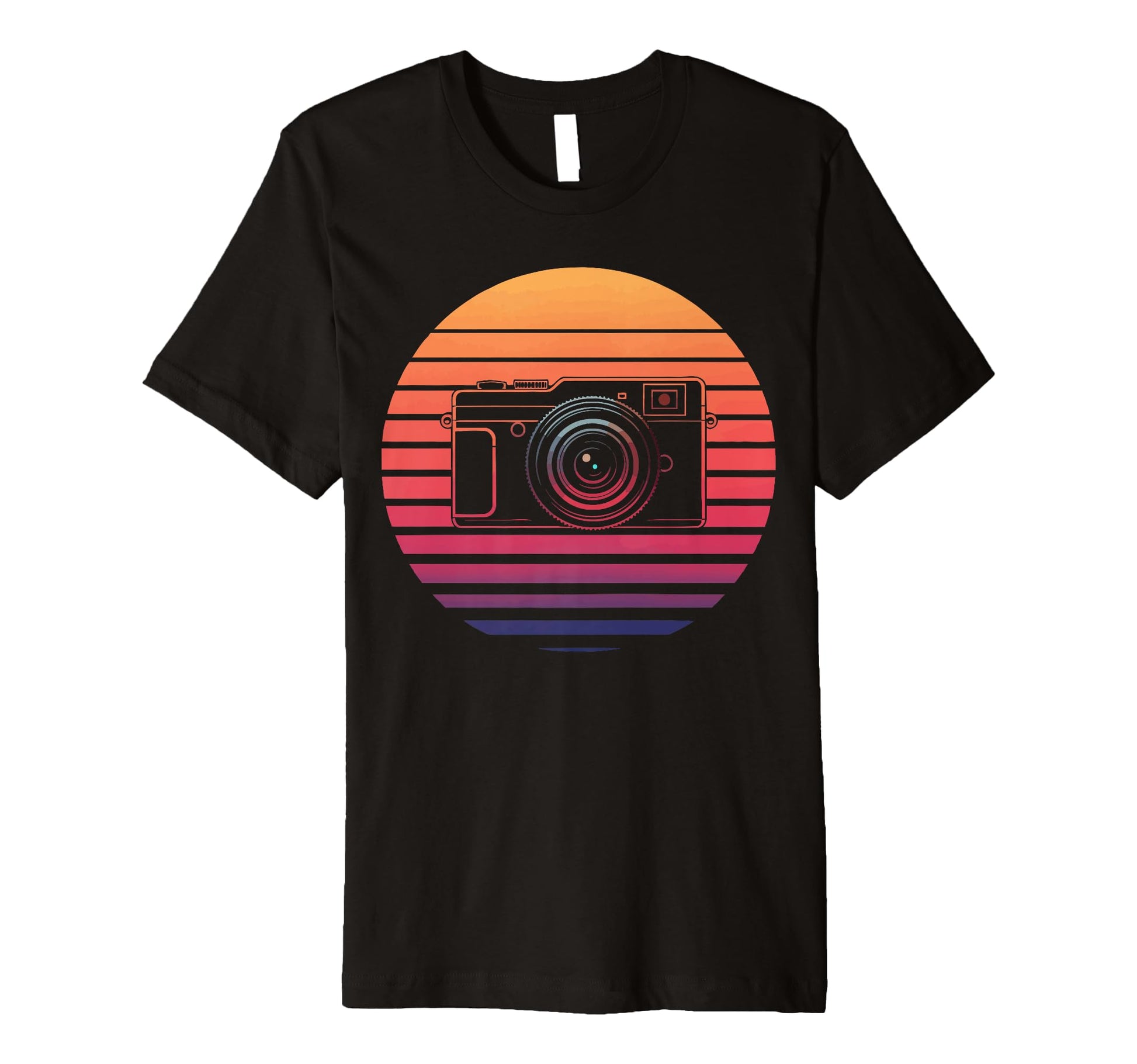 Sunset Camera Photography Lover Camera T-Shirt - Minimalist Print Unisex - T-Shirt, Sweatshirt, Hoodie