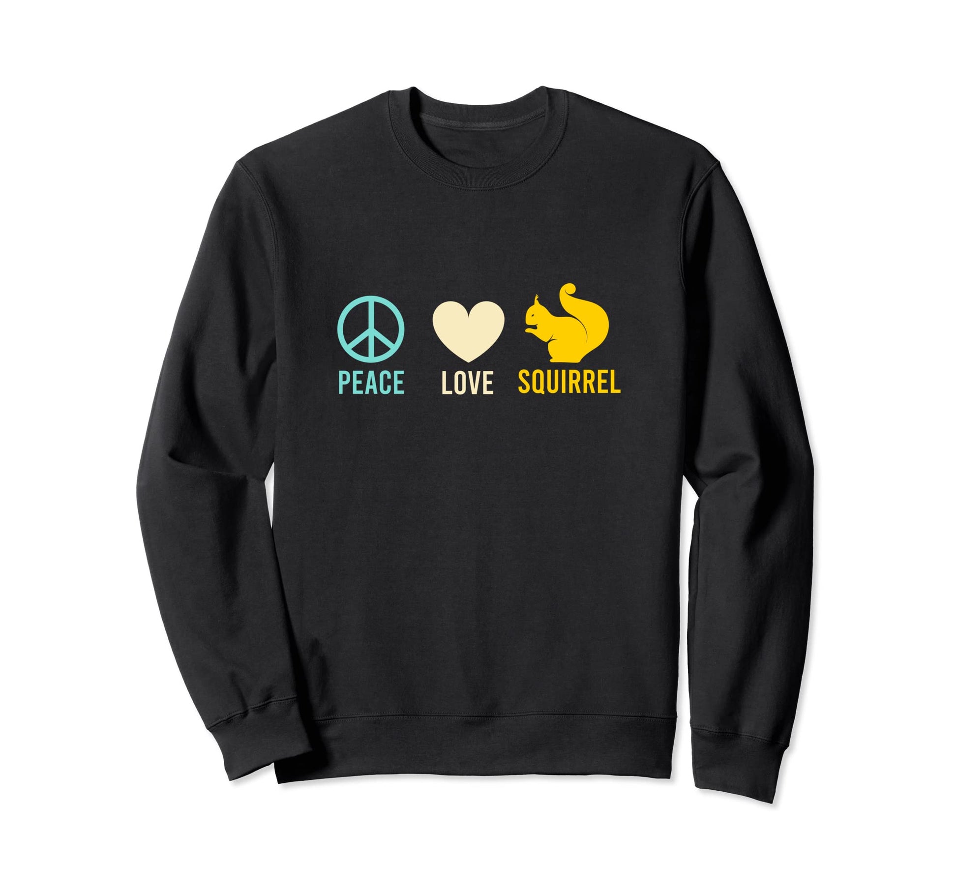 Zoo Keeper Gift Peace Love Squirrel Sweatshirt - Graphic Print for Adults - T-Shirt, Sweatshirt, Hoodie