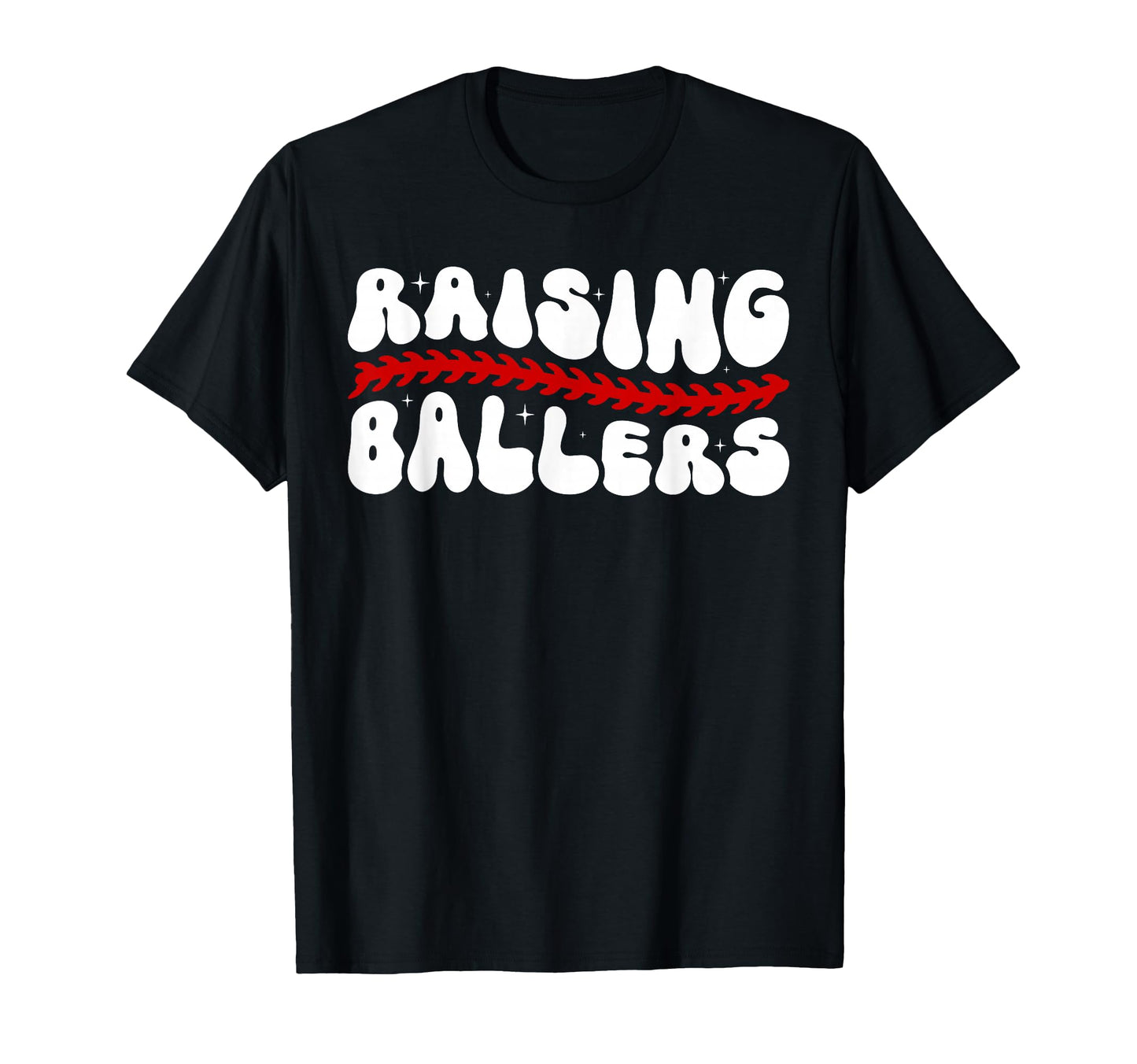 Raising Ballers Groovy Baseball T-Shirt - Aesthetic Graphic Unisex - T-Shirt, Sweatshirt, Hoodie