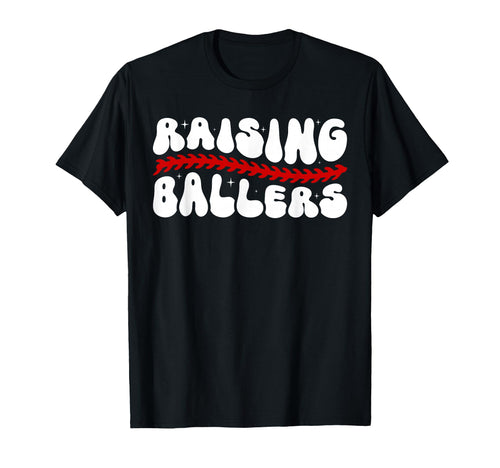 Raising Ballers Groovy Baseball T-Shirt - Aesthetic Graphic Unisex - T-Shirt, Sweatshirt, Hoodie