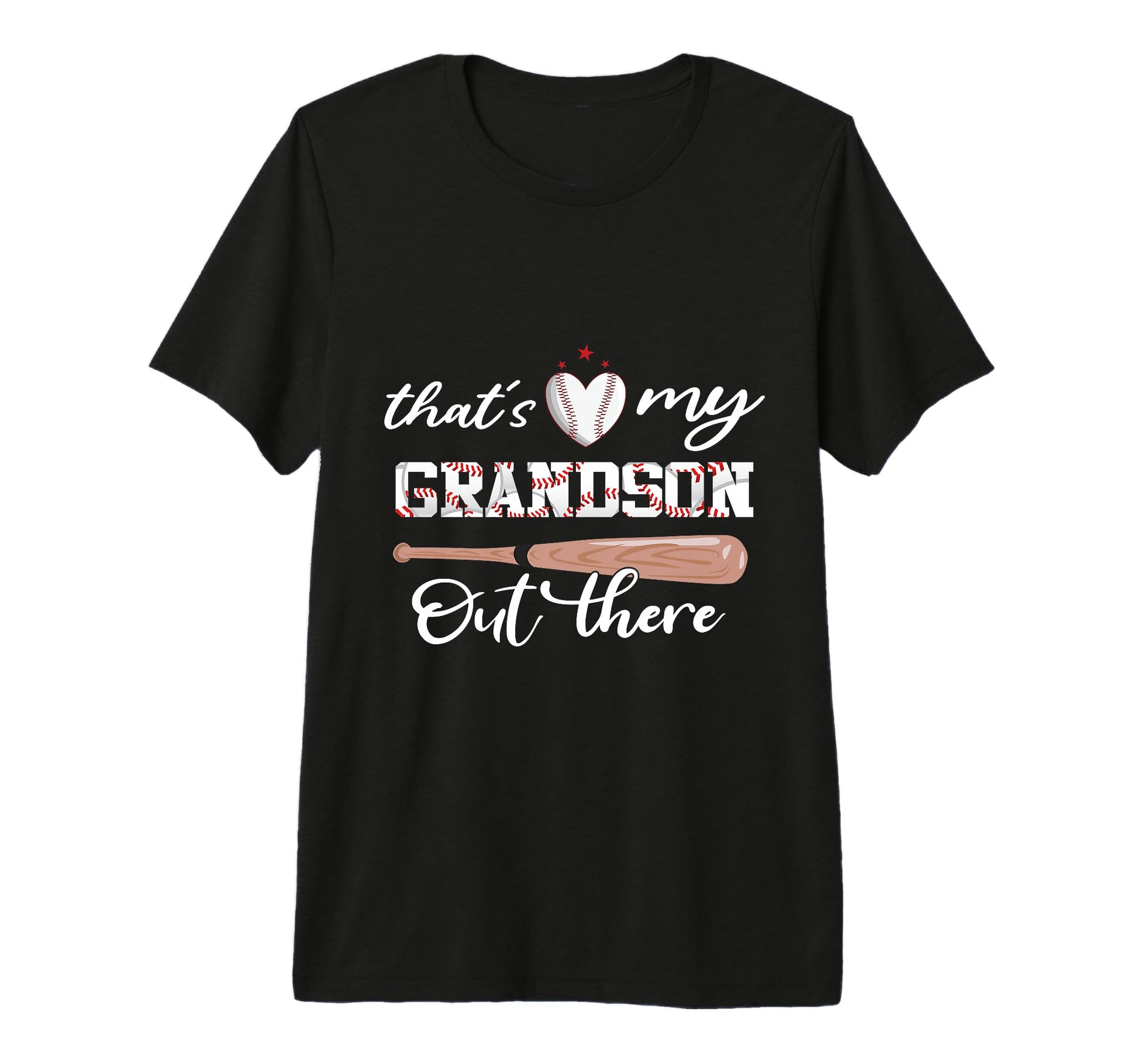 Thats My Grandson Out There Baseball T-Shirt - Custom Art Print for Adults - T-Shirt, Sweatshirt, Hoodie