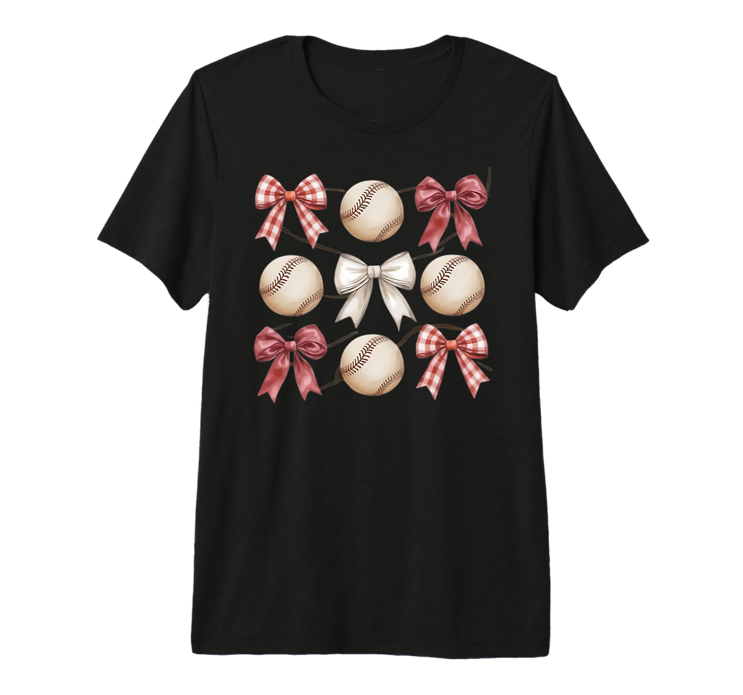 Baseball Coquette Bow Mom Sister Tri T-Shirt - Fun Novelty Design Unisex - T-Shirt, Sweatshirt, Hoodie