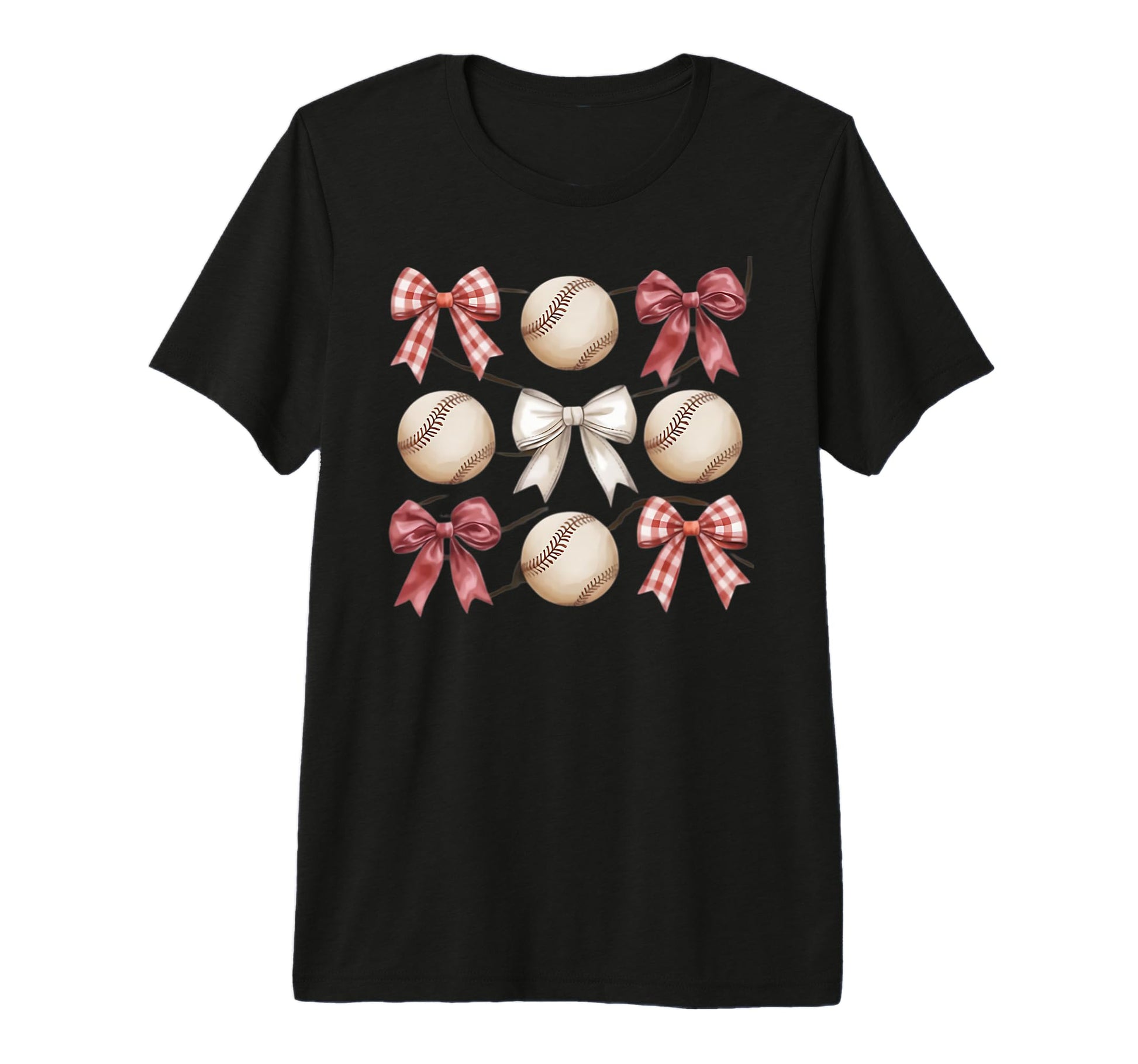 Baseball Coquette Bow Mom Sister Tri T-Shirt - Fun Novelty Design Unisex - T-Shirt, Sweatshirt, Hoodie