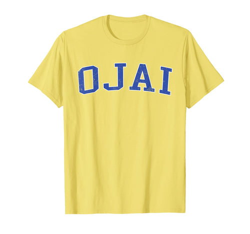 Ojai Ca Distressed Blue Varsity T-Shirt - Fun Novelty Design Men Women - T-Shirt, Sweatshirt, Hoodie