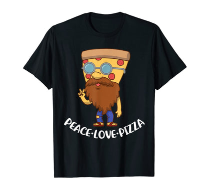 Peace Love Pizza T-Shirt - Aesthetic Graphic Unisex - T-Shirt, Sweatshirt, Hoodie