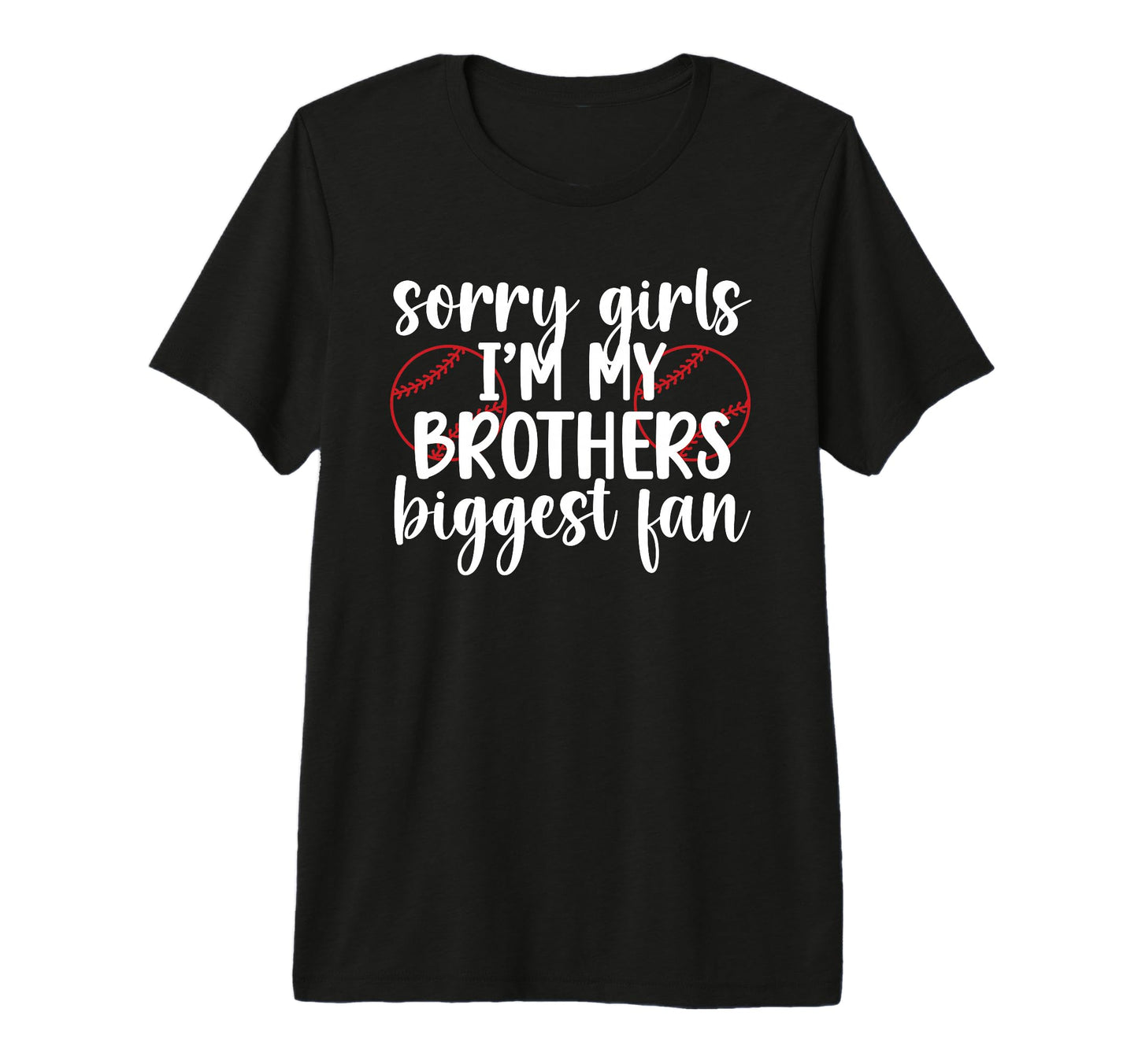 Biggest Fan Baseball Sister Baseball T-Shirt - Novelty Apparel for Adults - T-Shirt, Sweatshirt, Hoodie