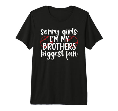 Biggest Fan Baseball Sister Baseball T-Shirt - Novelty Apparel for Adults - T-Shirt, Sweatshirt, Hoodie