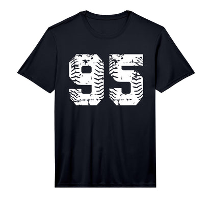 Number 95 Softball Baseball Number T-Shirt - Trendy Graphic Men Women - T-Shirt, Sweatshirt, Hoodie