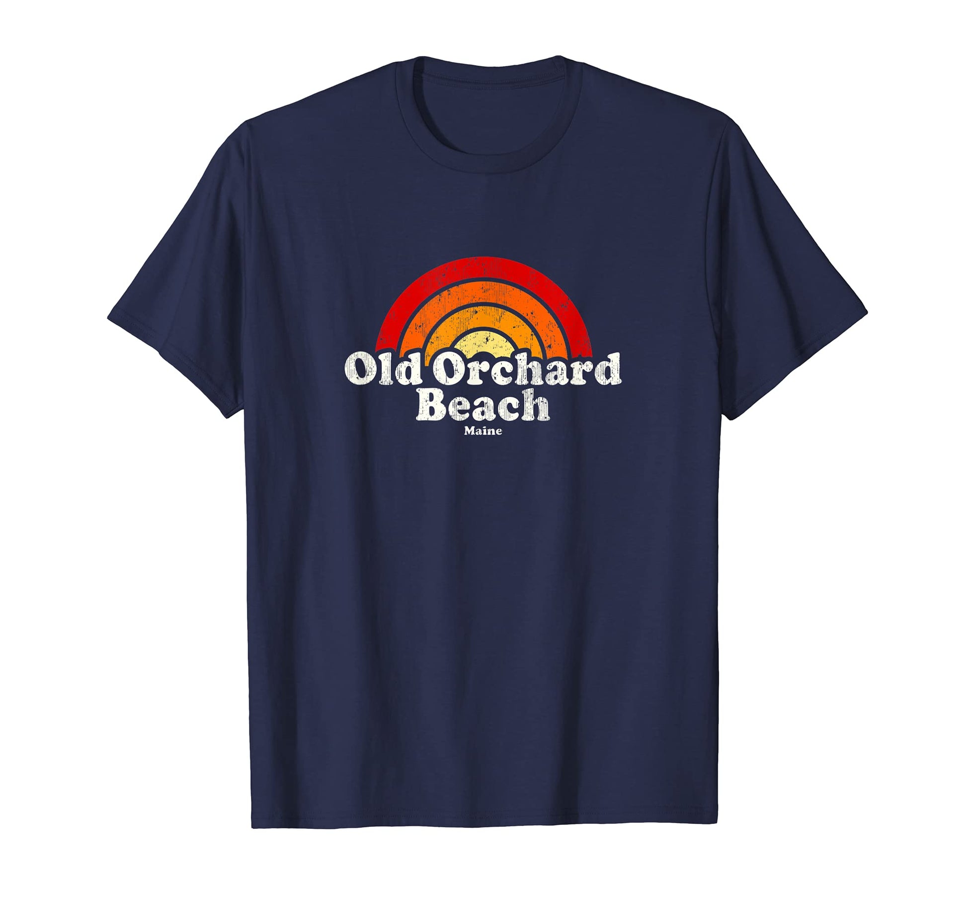 Old Orchard Beach Maine Me 70S Rainbow T-Shirt - Graphic Print for Adults - T-Shirt, Sweatshirt, Hoodie