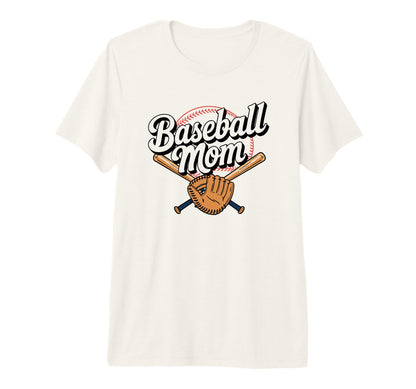 Baseball Mom Game Day Tri Blend T-Shirt - Graphic Print Unisex - T-Shirt, Sweatshirt, Hoodie