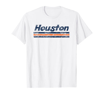 Houston Texas Weathered Stripe T-Shirt - Novelty Apparel Men Women - T-Shirt, Sweatshirt, Hoodie