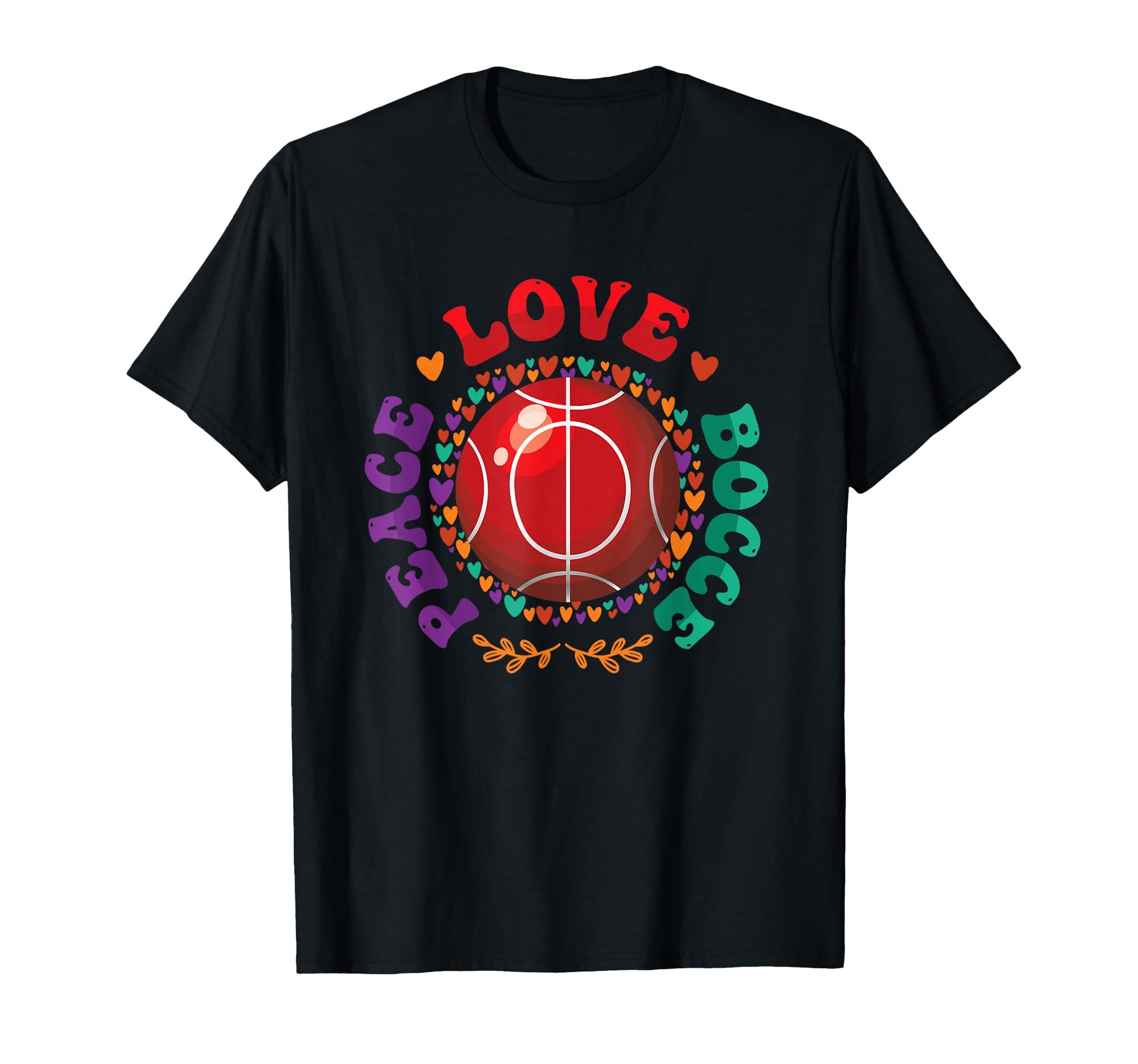 Peace Love Bocce Ball Player T-Shirt - Unique Graphic Men Women - T-Shirt, Sweatshirt, Hoodie
