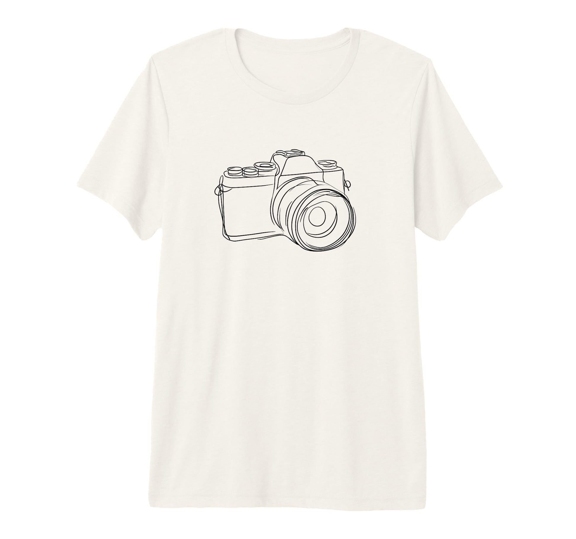 Line Drawn Camera Tri Blend T-Shirt - Unique Graphic Unisex - T-Shirt, Sweatshirt, Hoodie