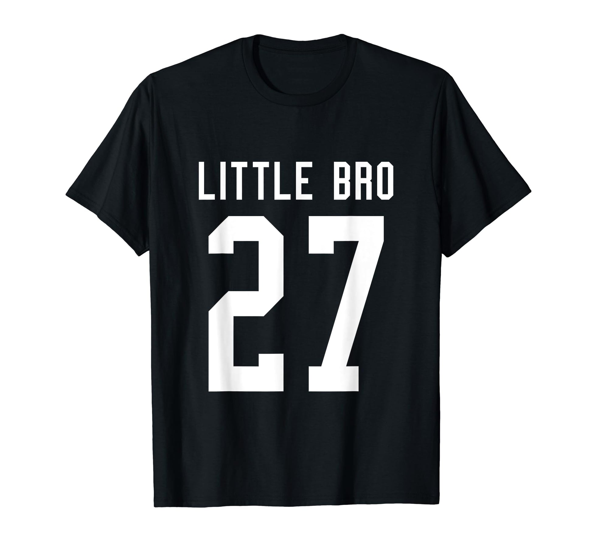 Number 27 Little Bro Biggest Fan T-Shirt - Custom Art Print for Adults - T-Shirt, Sweatshirt, Hoodie