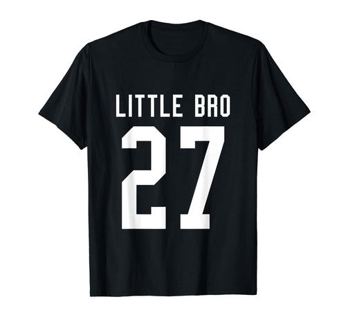 Number 27 Little Bro Biggest Fan T-Shirt - Custom Art Print for Adults - T-Shirt, Sweatshirt, Hoodie