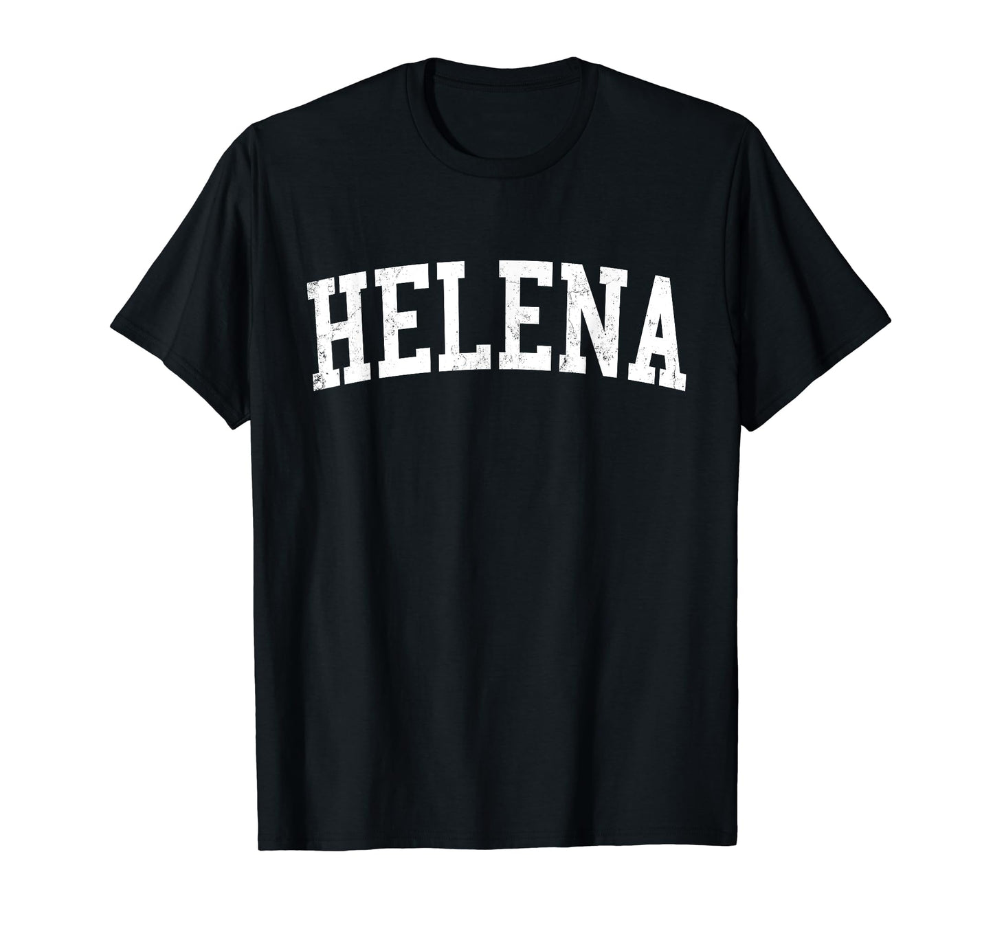 Helena Al Distressed White Varsity T-Shirt - Novelty Apparel for Adults - T-Shirt, Sweatshirt, Hoodie