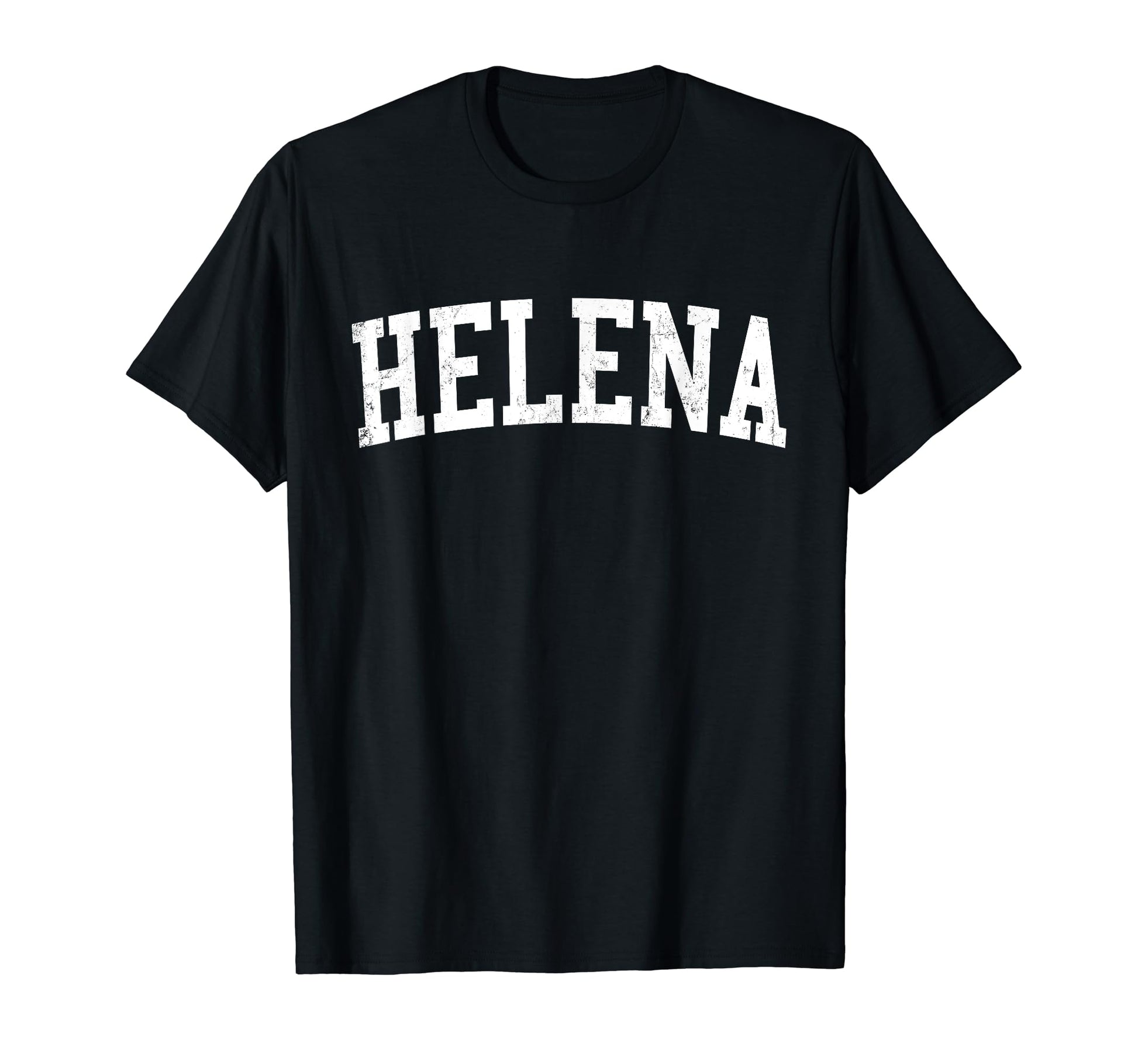 Helena Al Distressed White Varsity T-Shirt - Novelty Apparel for Adults - T-Shirt, Sweatshirt, Hoodie