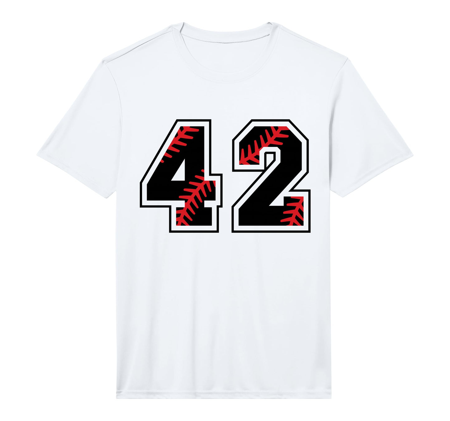 Baseball Softball Number 42 Performance T-Shirt - Unique Graphic for Adults - T-Shirt, Sweatshirt, Hoodie