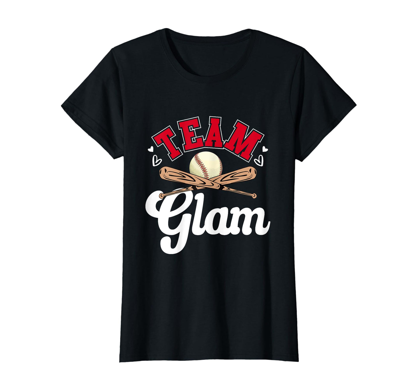 Team Glam Mothers Day Baseball T-Shirt - Aesthetic Graphic for Adults - T-Shirt, Sweatshirt, Hoodie