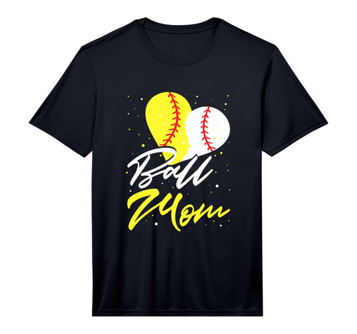 Mens Funny Ball Mom Softball T-Shirt - Custom Art Print for Adults - T-Shirt, Sweatshirt, Hoodie