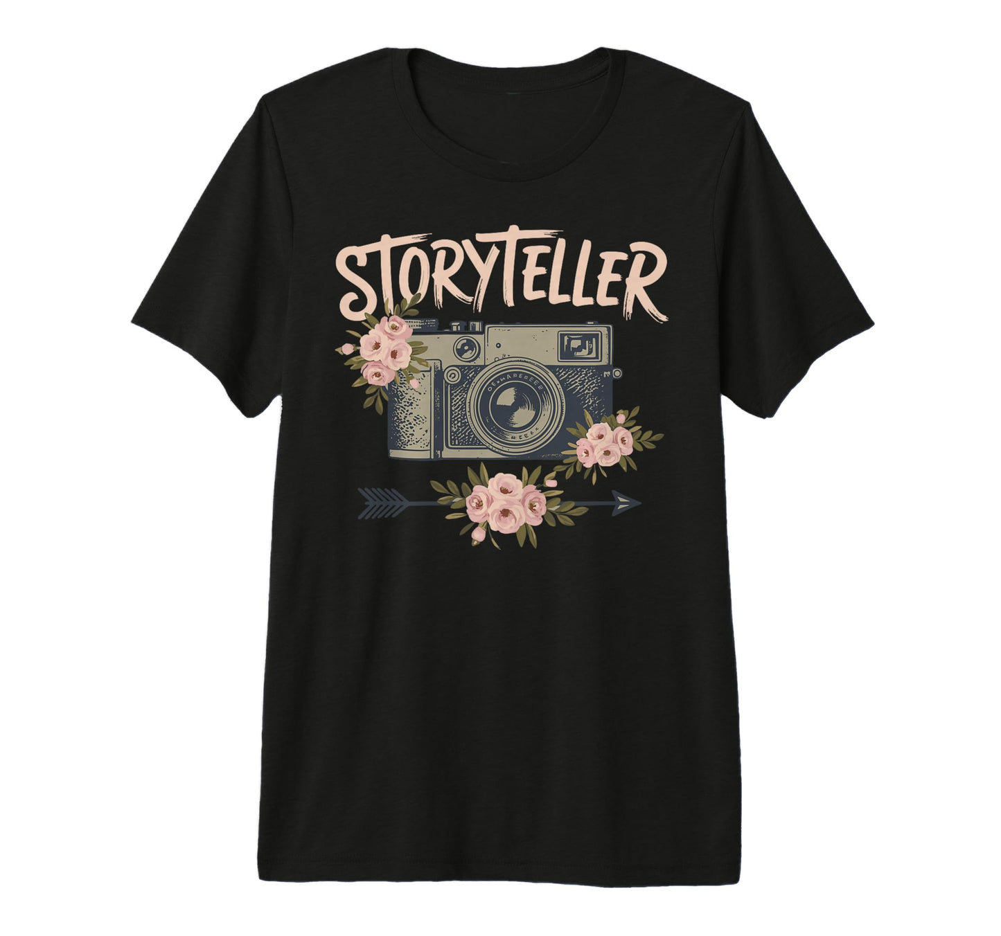 Photo Camera Flowers Storyteller T-Shirt - Casual Everyday Wear Unisex - T-Shirt, Sweatshirt, Hoodie