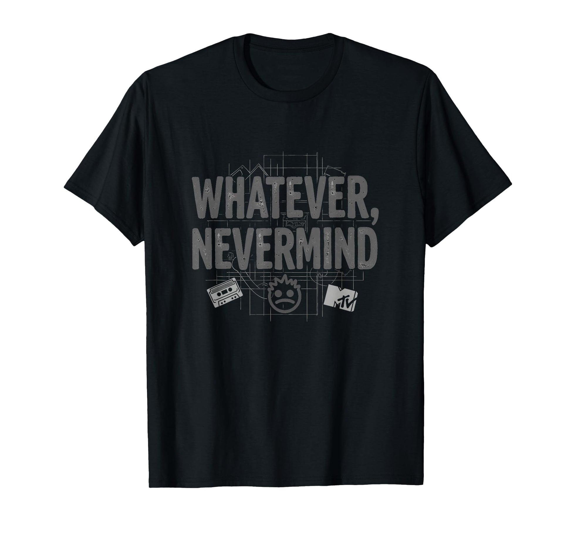 Whatever Nevermind Gen X Nostalgic T-Shirt - Casual Everyday Wear Unisex - T-Shirt, Sweatshirt, Hoodie