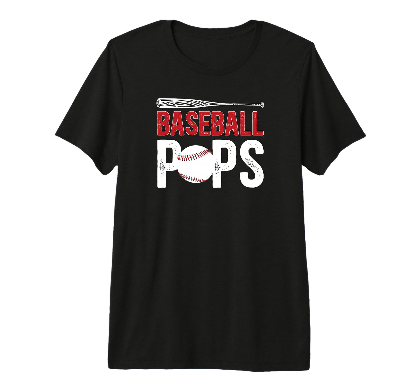 Mens Baseball Pops Proud Grandpa T-Shirt - Custom Art Print for Adults - T-Shirt, Sweatshirt, Hoodie