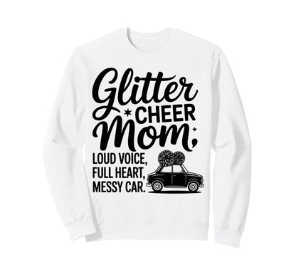 Cheer Mom Cheerleader Daughter Sweatshirt - Fun Novelty Design for Adults - T-Shirt, Sweatshirt, Hoodie