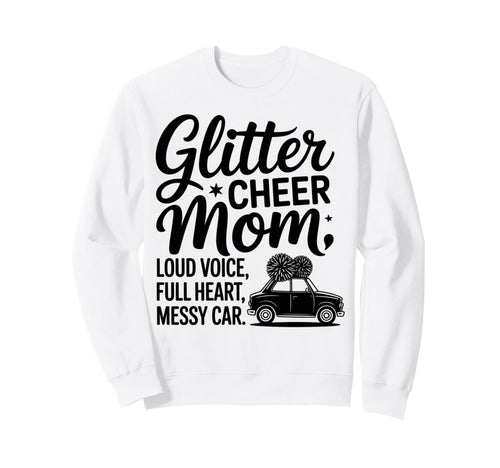 Cheer Mom Cheerleader Daughter Sweatshirt - Fun Novelty Design for Adults - T-Shirt, Sweatshirt, Hoodie
