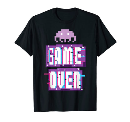 Gaming Game Over Aesthetic Goth T-Shirt - Fun Novelty Design Unisex - T-Shirt, Sweatshirt, Hoodie