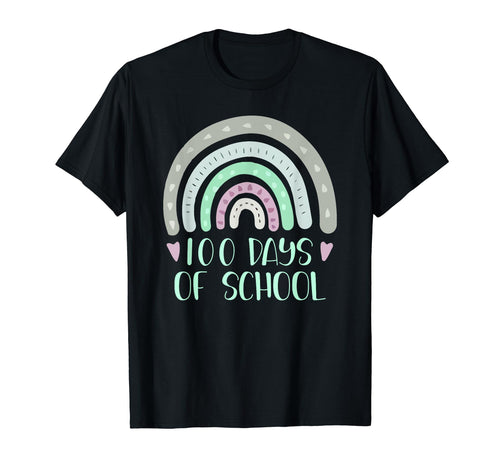 100 Days School Teacher Student Rainbow T-Shirt - Fun Novelty Design Unisex - T-Shirt, Sweatshirt, Hoodie