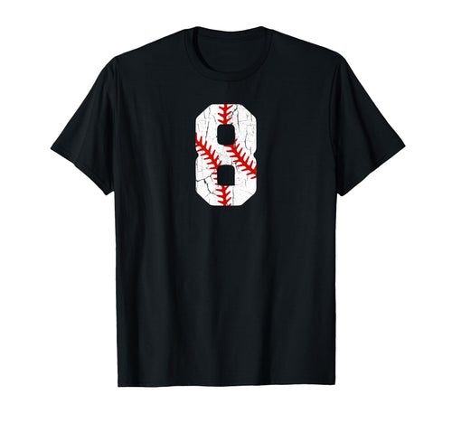 Baseball Player Jersey Number 8 8 T-Shirt - Streetwear Style Men Women - T-Shirt, Sweatshirt, Hoodie