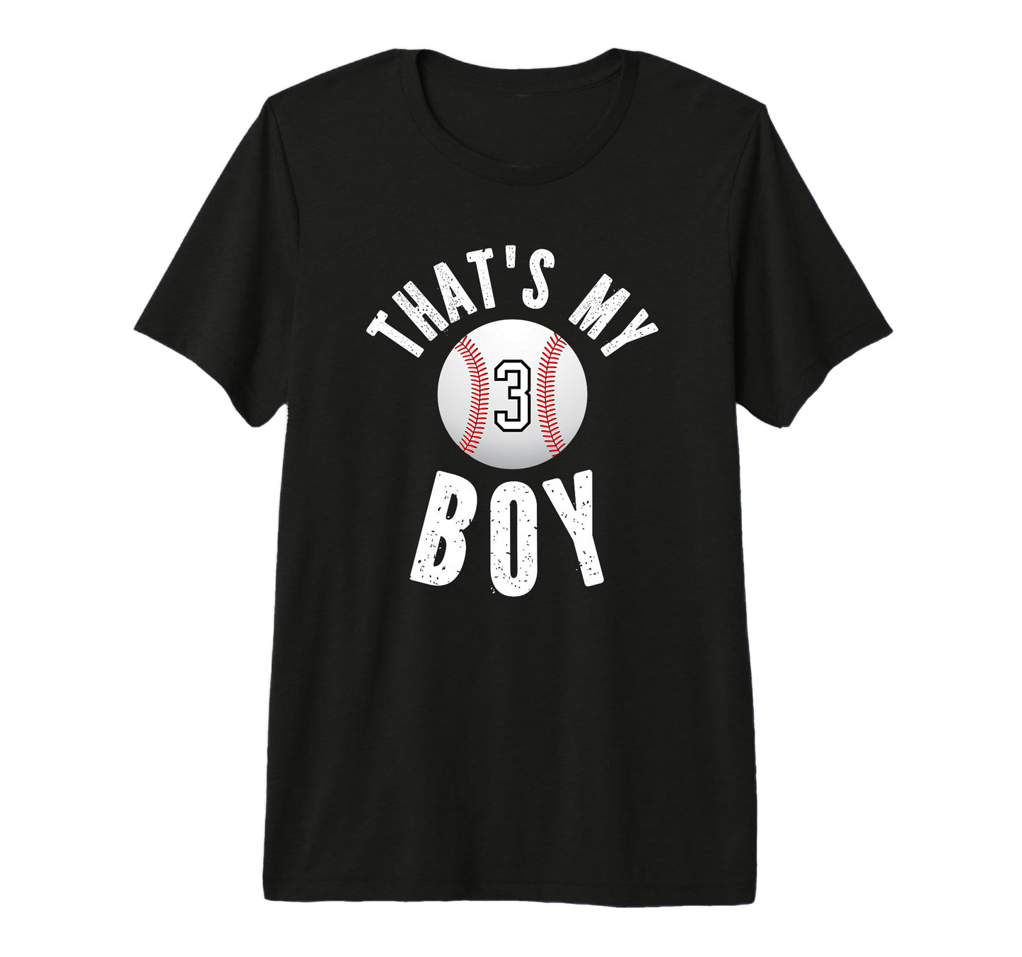 Thats My Baseball Number 3 Tri Blend T-Shirt - Custom Art Print Men Women - T-Shirt, Sweatshirt, Hoodie