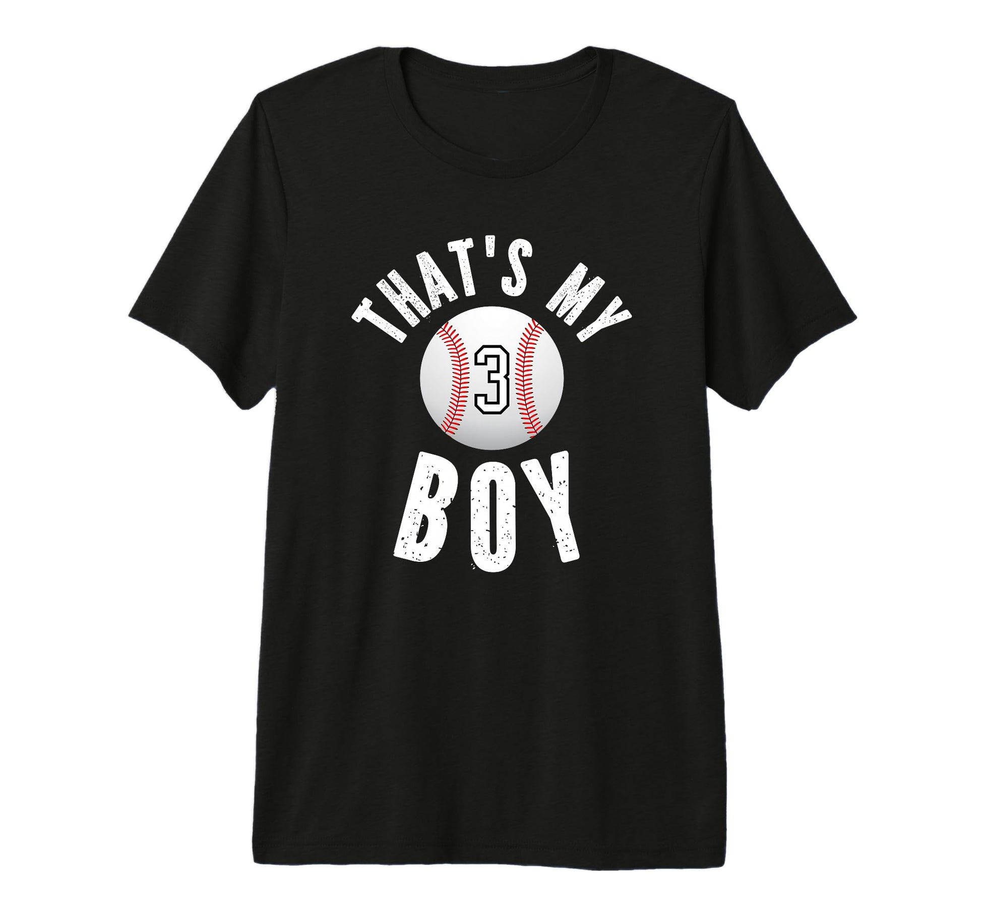 Thats My Baseball Number 3 Tri Blend T-Shirt - Custom Art Print Men Women - T-Shirt, Sweatshirt, Hoodie
