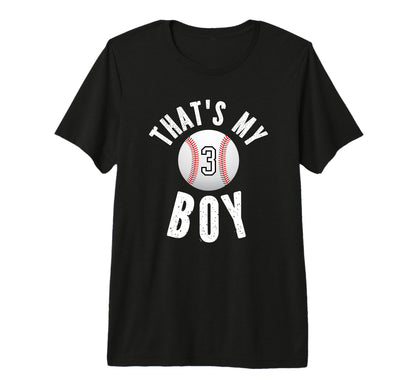 Thats My Baseball Number 3 Tri Blend T-Shirt - Custom Art Print Men Women - T-Shirt, Sweatshirt, Hoodie
