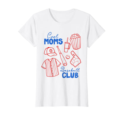 Moms Baseball Club Baseball Mom T-Shirt - Casual Everyday Wear Unisex - T-Shirt, Sweatshirt, Hoodie