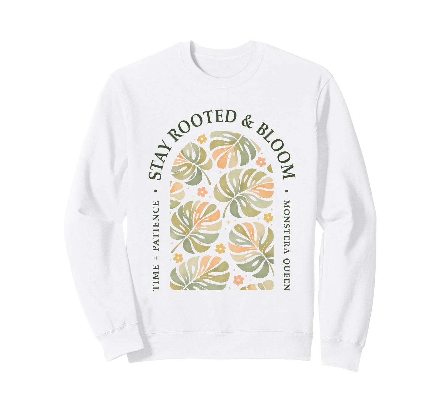 Funny Plant Rooted Boho Monstera Sweatshirt - Streetwear Style for Adults - T-Shirt, Sweatshirt, Hoodie