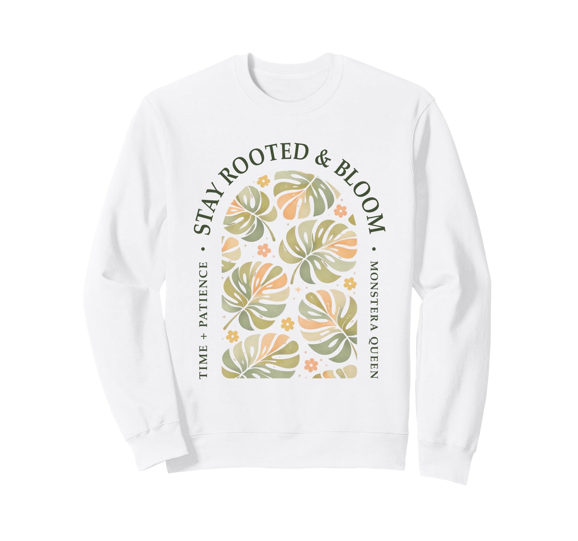 Funny Plant Rooted Boho Monstera Sweatshirt - Streetwear Style for Adults - T-Shirt, Sweatshirt, Hoodie