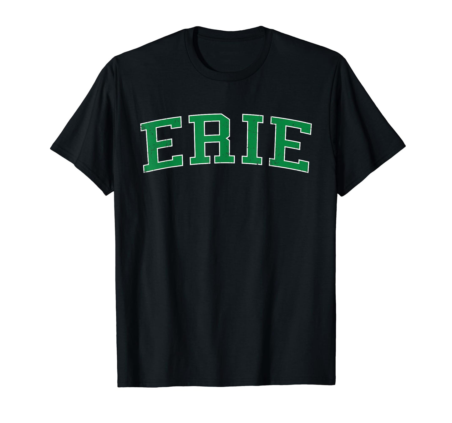 Erie Co Distressed Green Varsity T-Shirt - Unique Graphic Unisex - T-Shirt, Sweatshirt, Hoodie