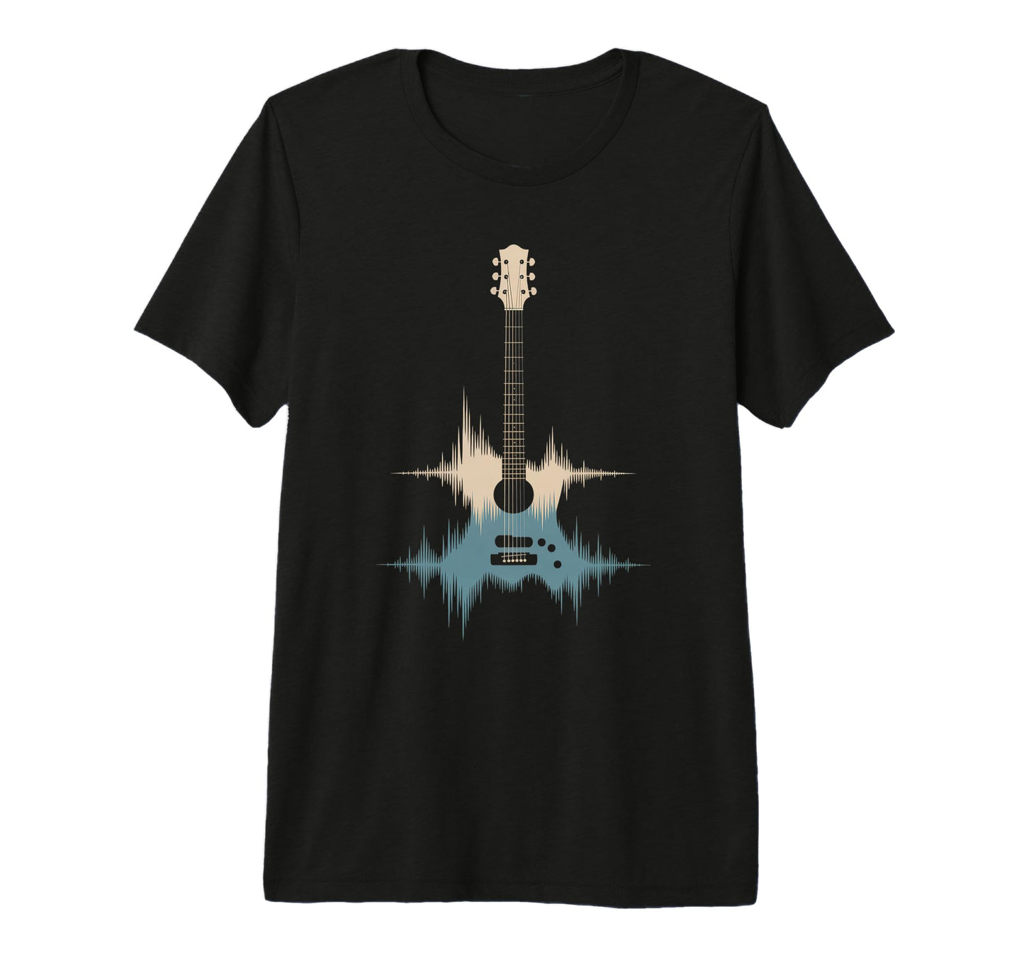 Guitar Sound Wave Musician Acoustic T-Shirt - Unique Graphic for Adults - T-Shirt, Sweatshirt, Hoodie