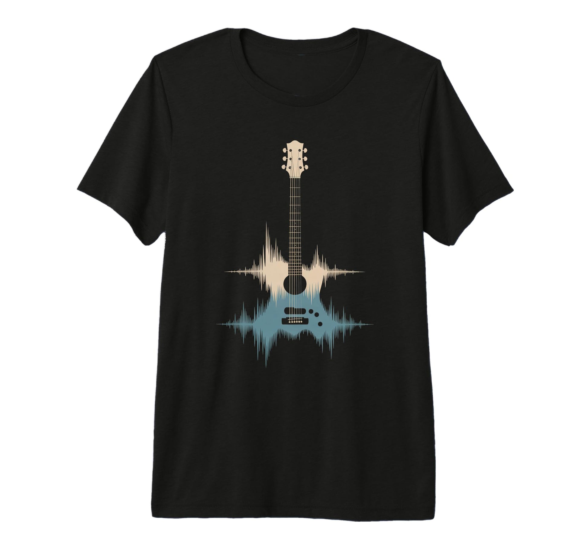 Guitar Sound Wave Musician Acoustic T-Shirt - Unique Graphic for Adults - T-Shirt, Sweatshirt, Hoodie
