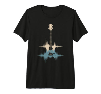 Guitar Sound Wave Musician Acoustic T-Shirt - Unique Graphic for Adults - T-Shirt, Sweatshirt, Hoodie