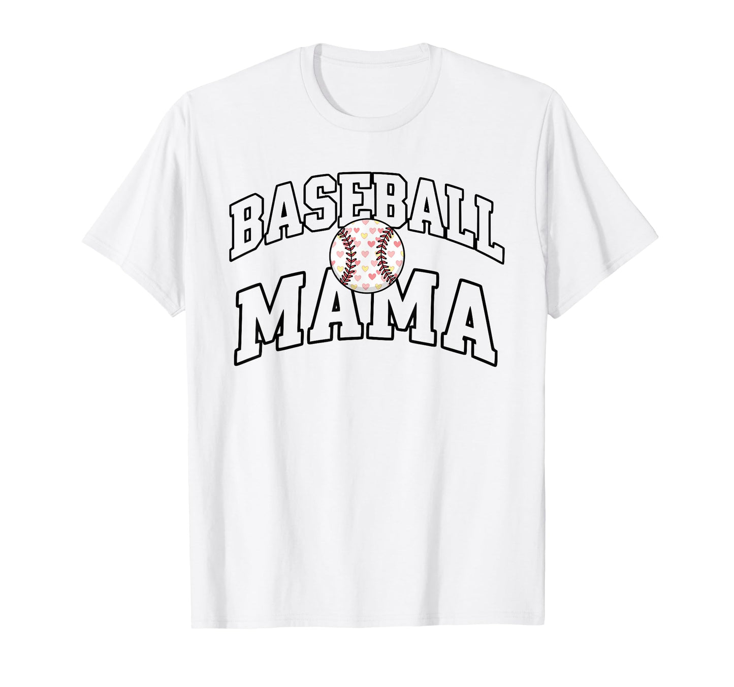 Baseball Mama Text T-Shirt - Custom Art Print for Adults - T-Shirt, Sweatshirt, Hoodie