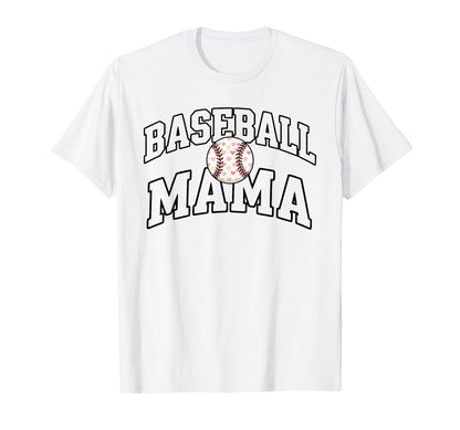 Baseball Mama Text T-Shirt - Custom Art Print for Adults - T-Shirt, Sweatshirt, Hoodie