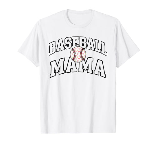 Baseball Mama Text T-Shirt - Custom Art Print for Adults - T-Shirt, Sweatshirt, Hoodie